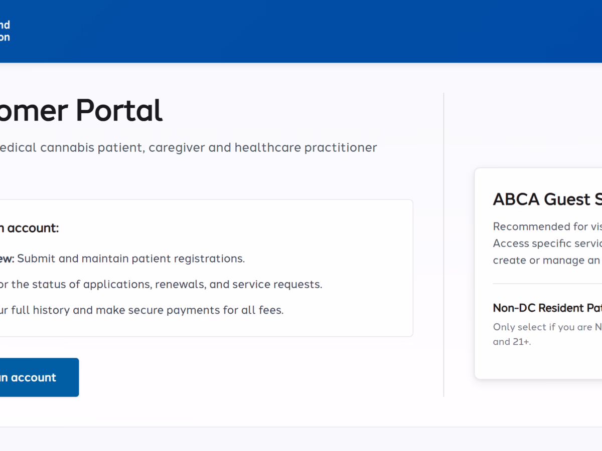 D.C. ABCA Launches ‘MyABCA’ Portal to Streamline Medical Cannabis Patient Registrations